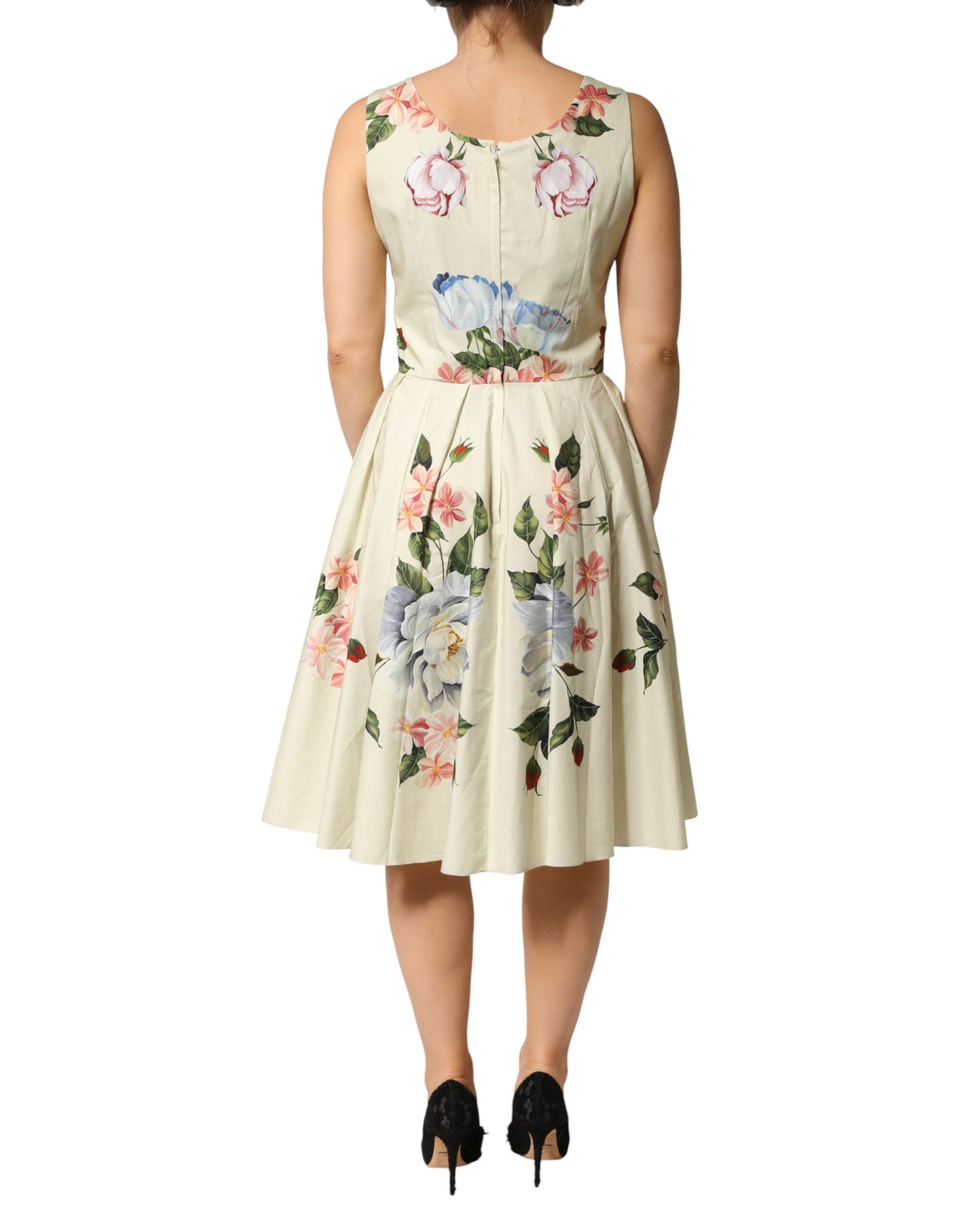 Dolce & Gabbana Beige Midi Dress for Women side view