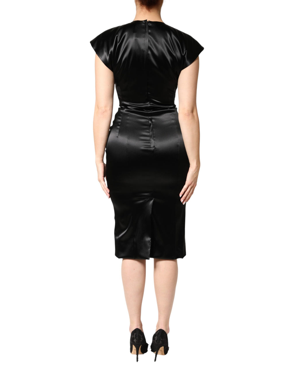 Dolce & Gabbana Black Midi Dress for Women side view