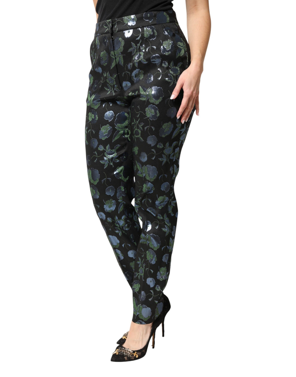 Dolce & Gabbana Blue Skinny Pants for Women detail view