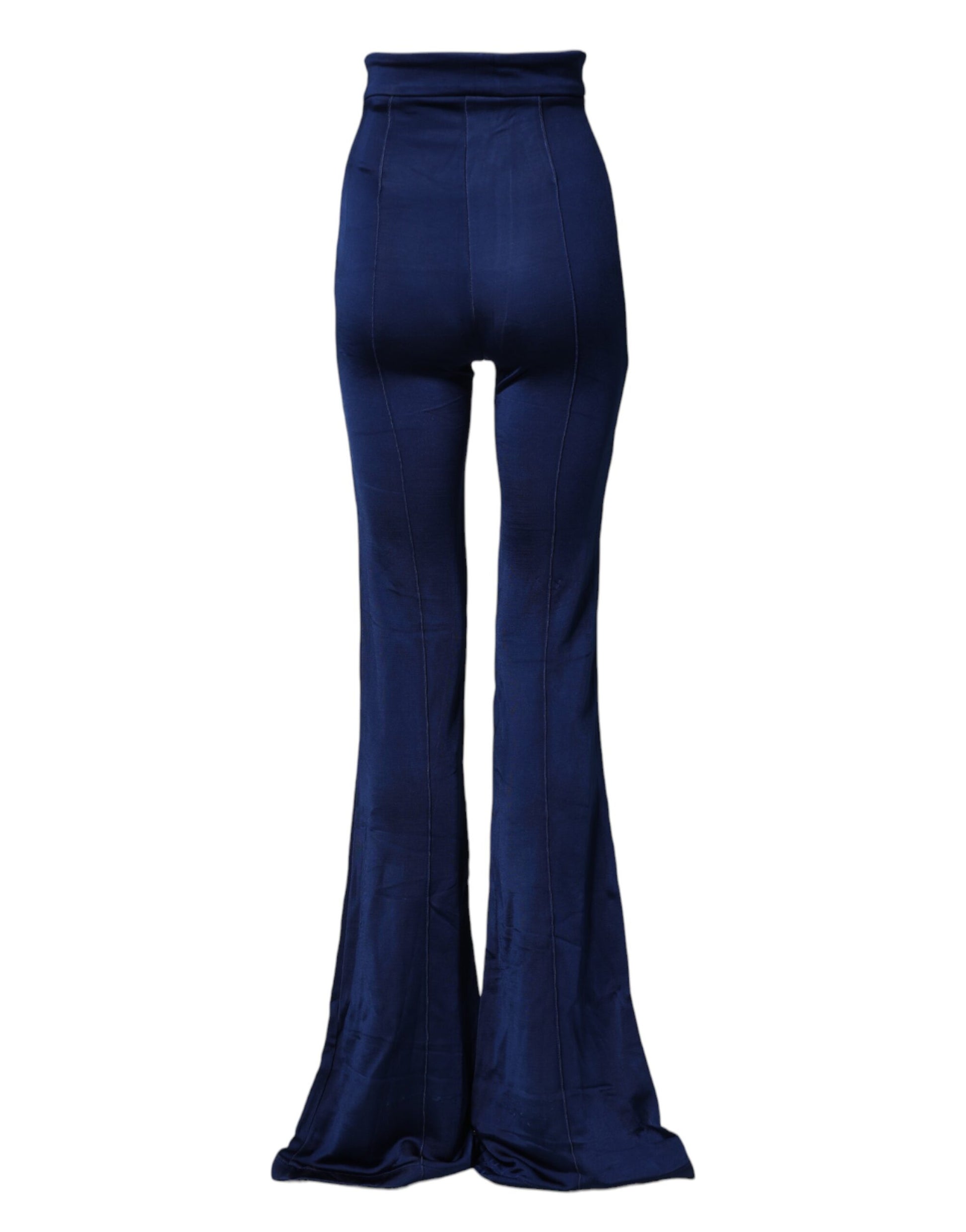 Elisabetta Franchi Blue Flared Pants for Women detail view