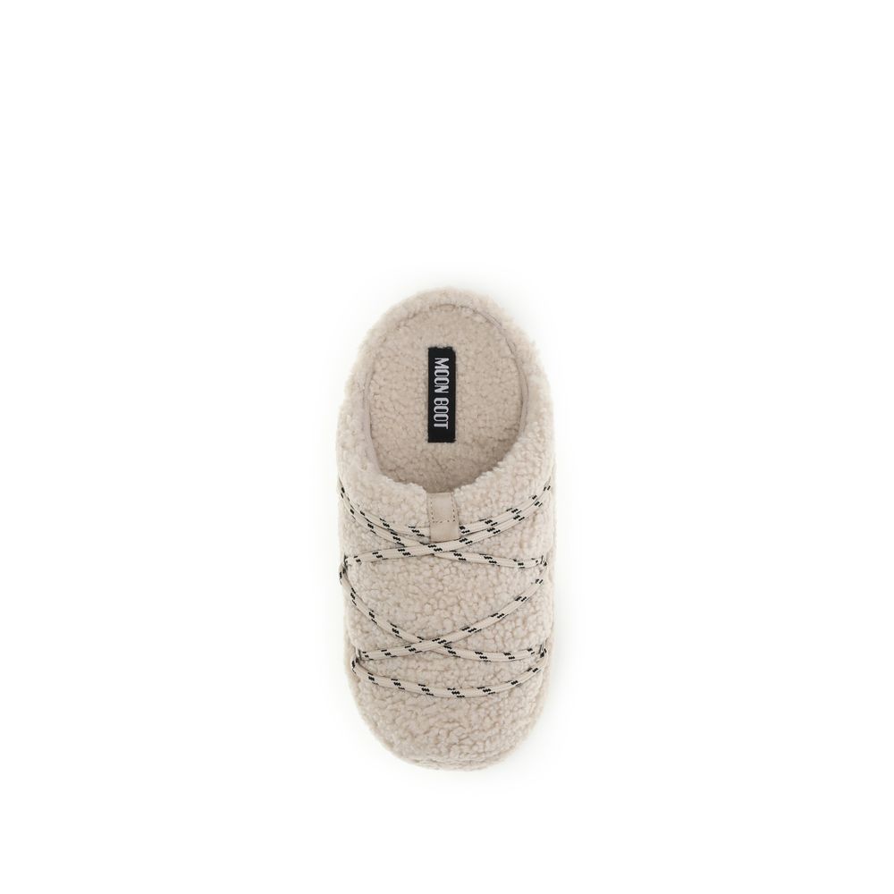 Moon Boot Beige Flats for Women side view