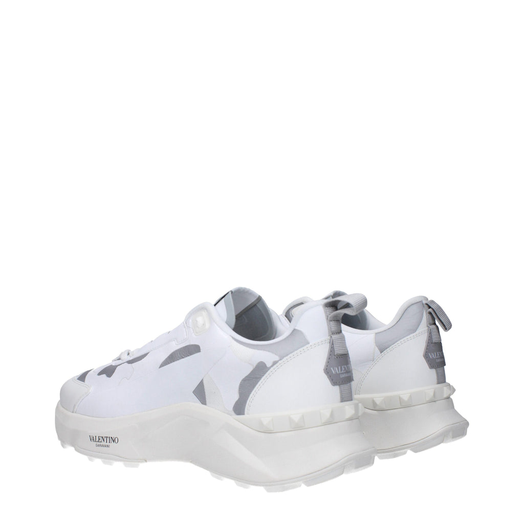 Valentino Garavani White Athletic Sneakers for Men side view