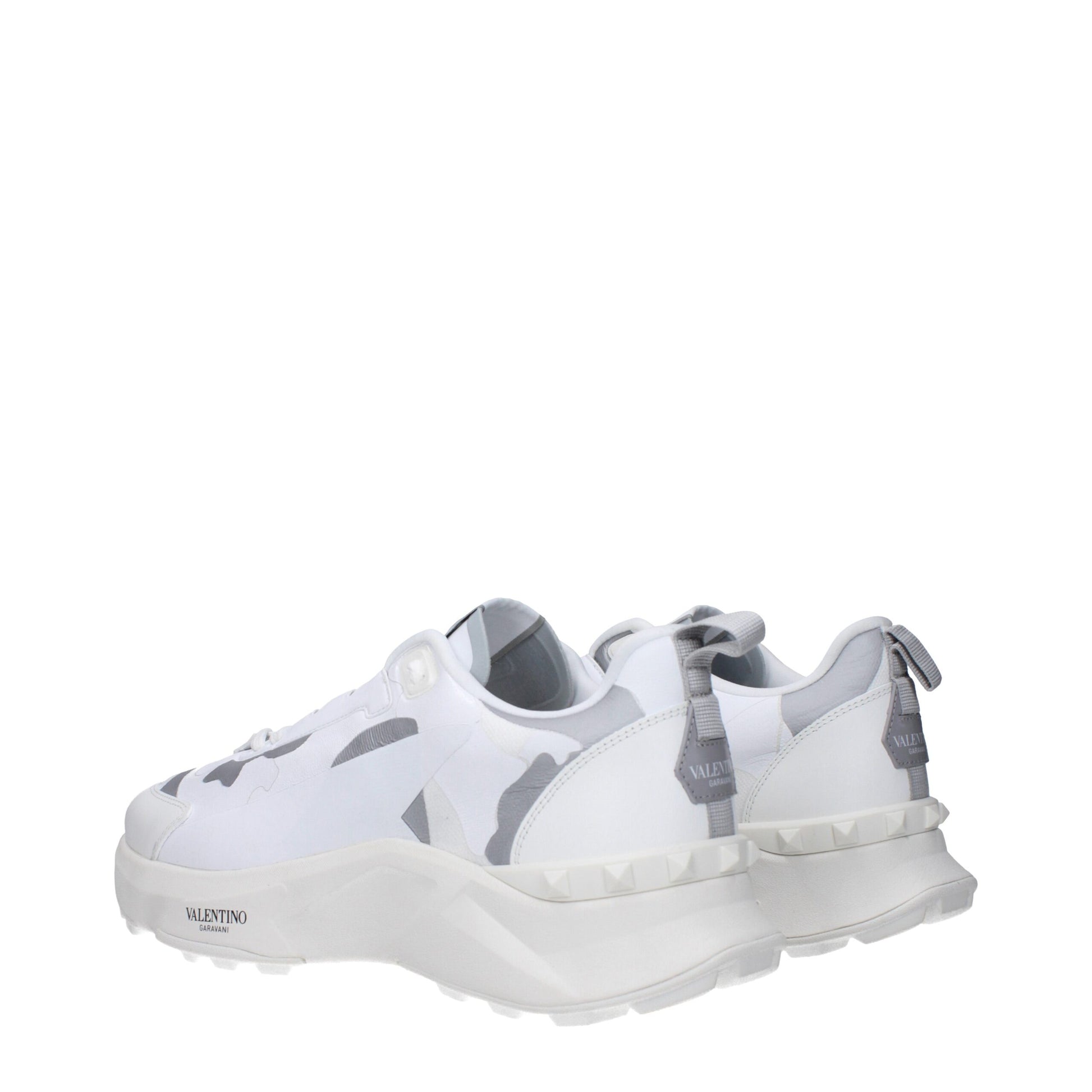 Valentino Garavani White Athletic Sneakers for Men side view