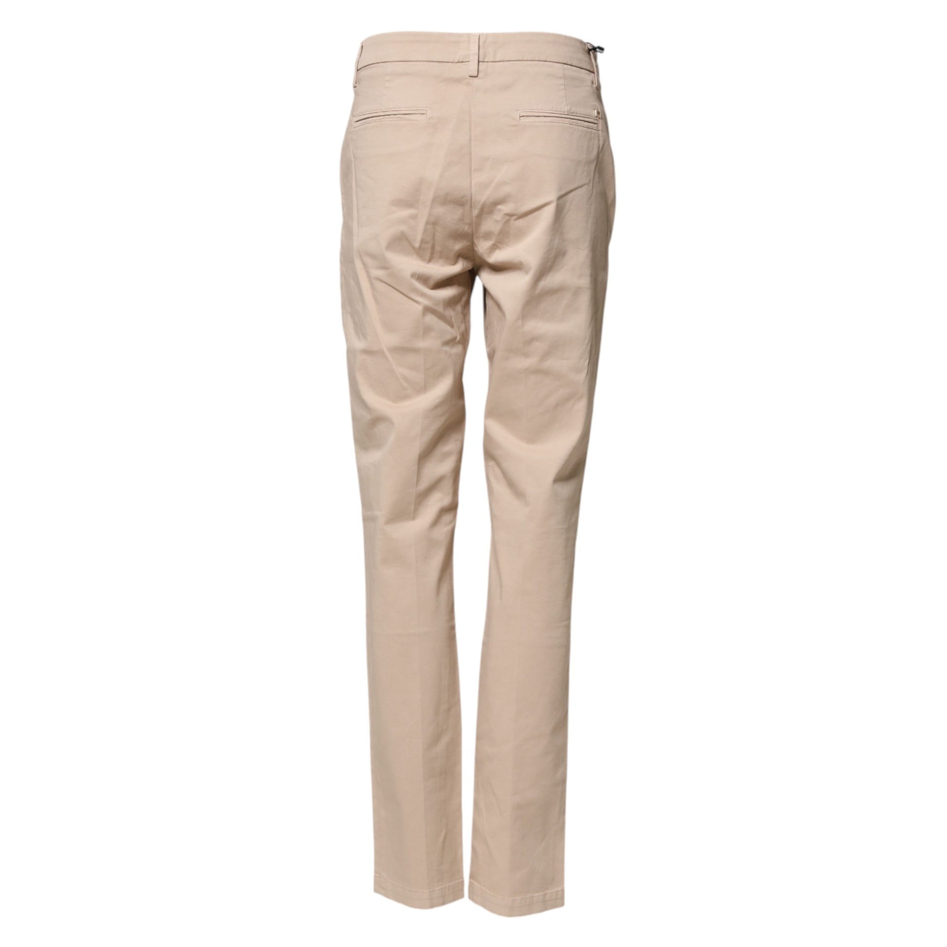 Pantalon Chino Coupe Droite Taille Moyenne Beige Kocca