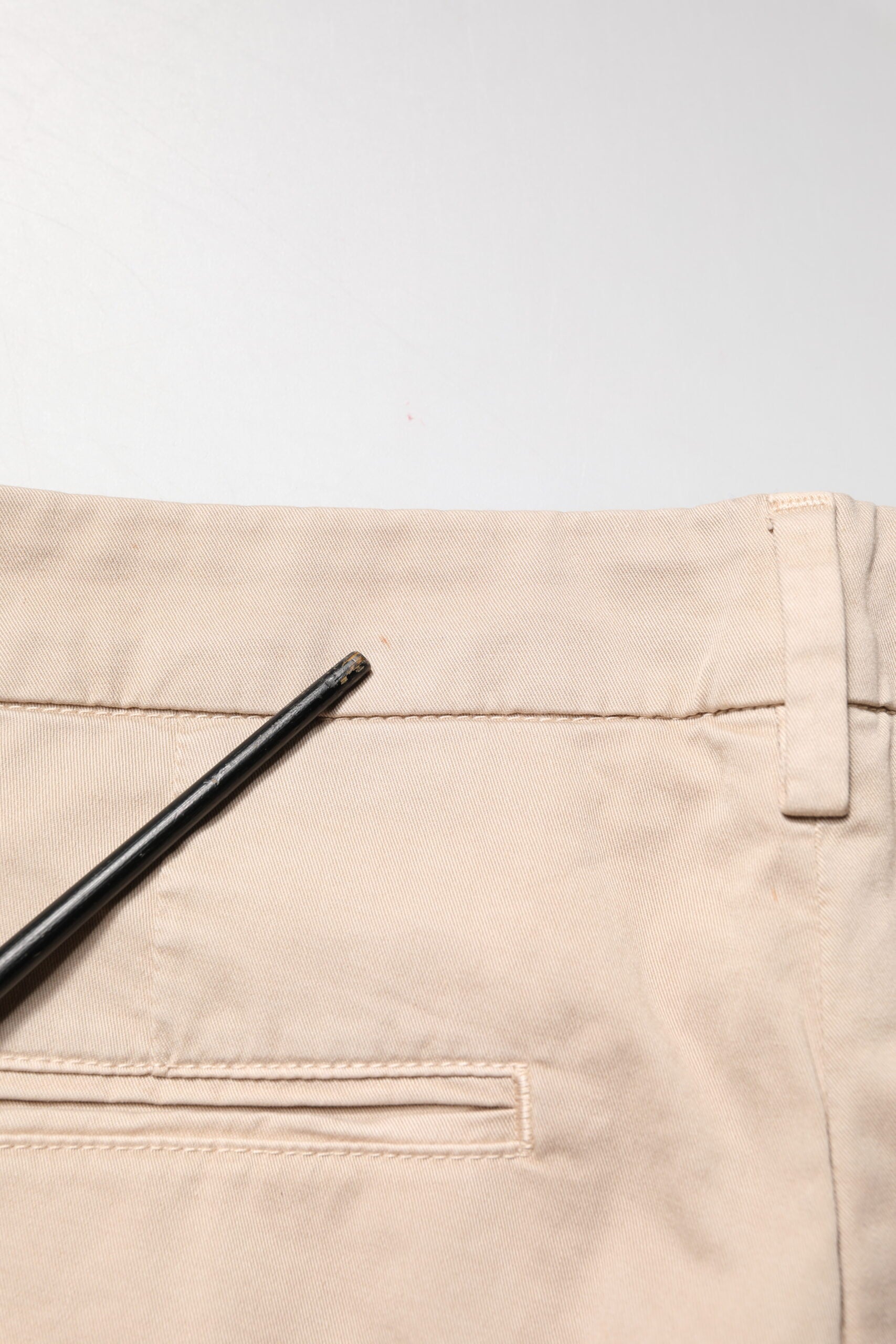 Pantalon Chino Coupe Droite Taille Moyenne Beige Kocca