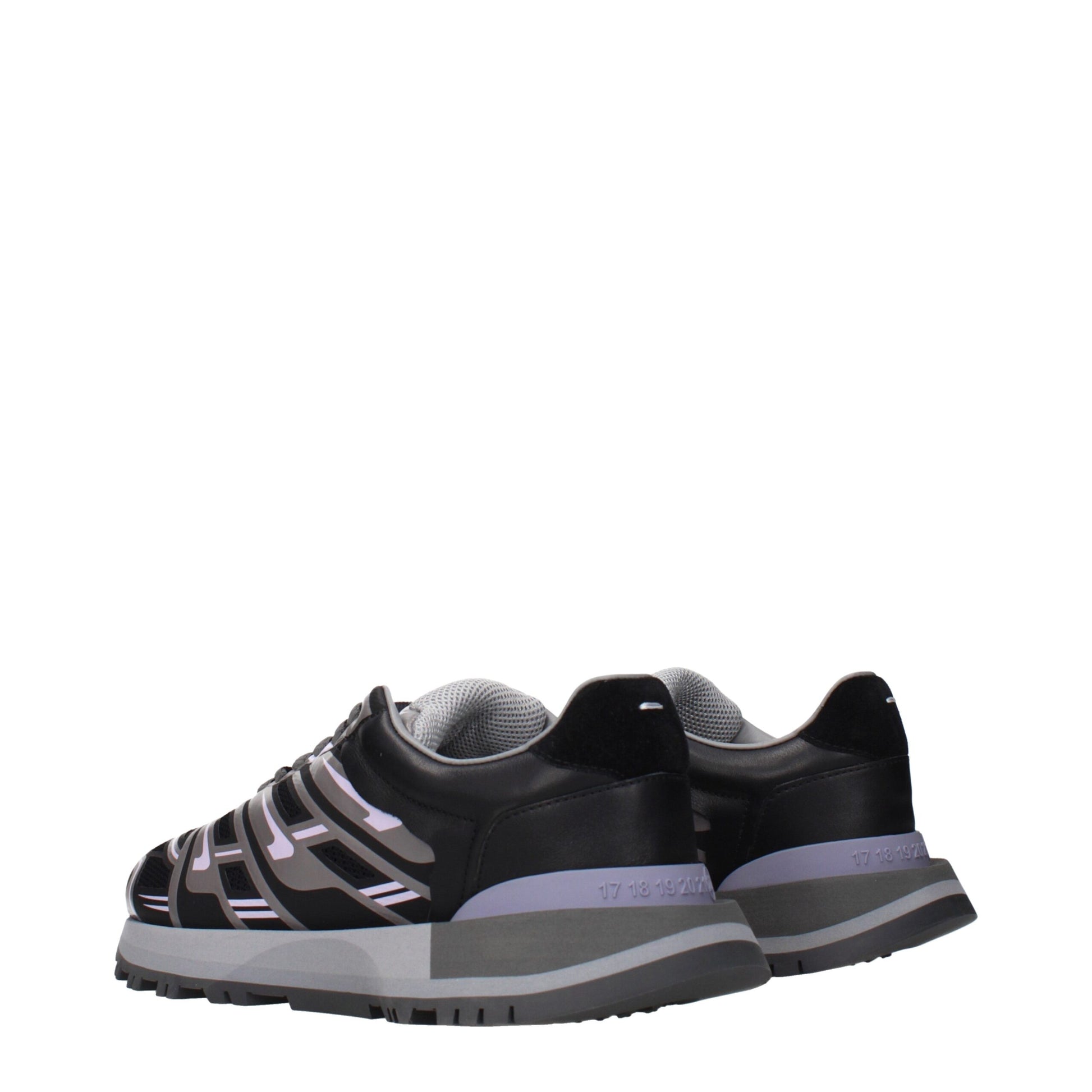 Maison Margiela Black Athletic Sneakers for Men side view