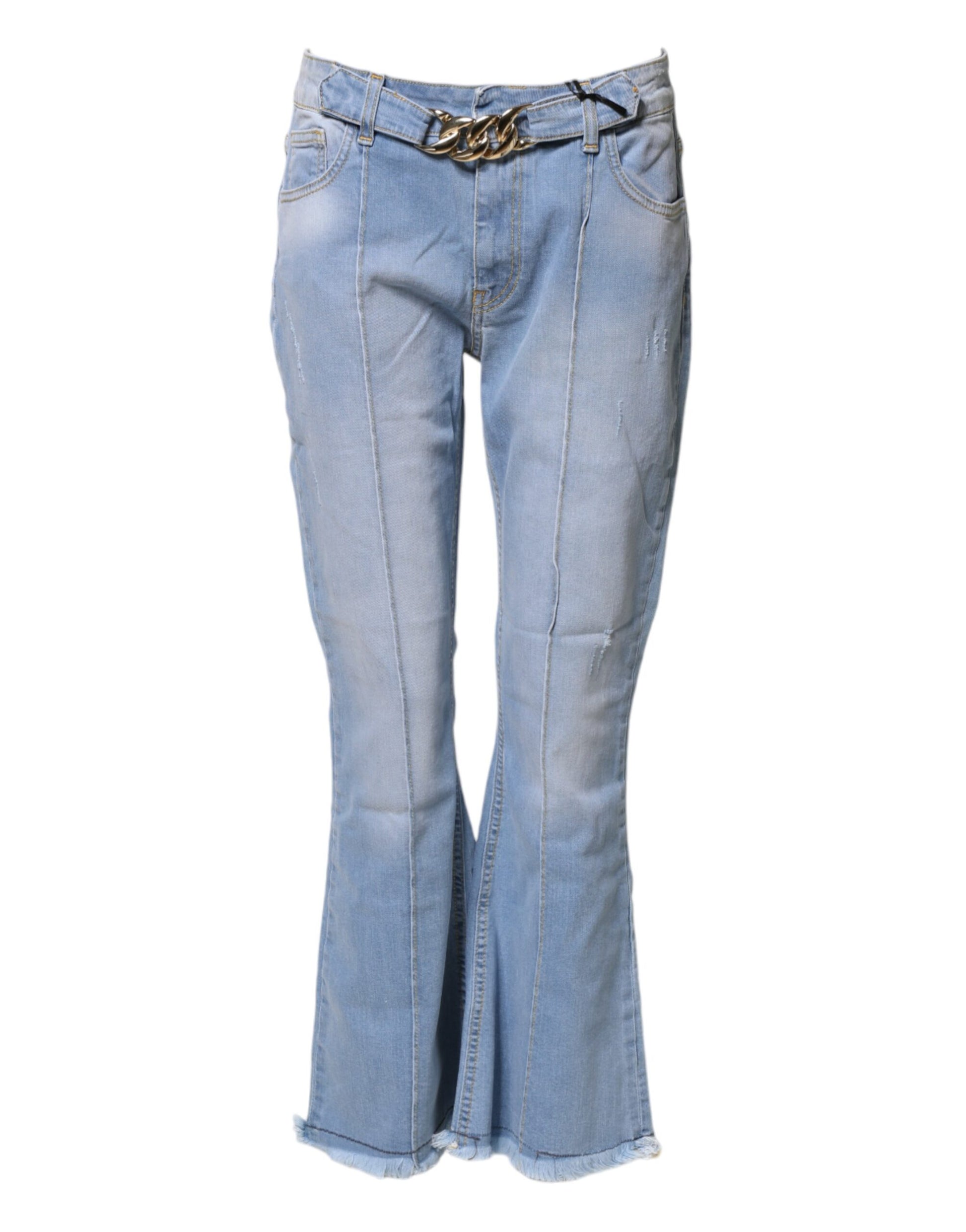 CRISTINAEFFE Jean Bootcut Taille Haute Délavé Bleu Clair