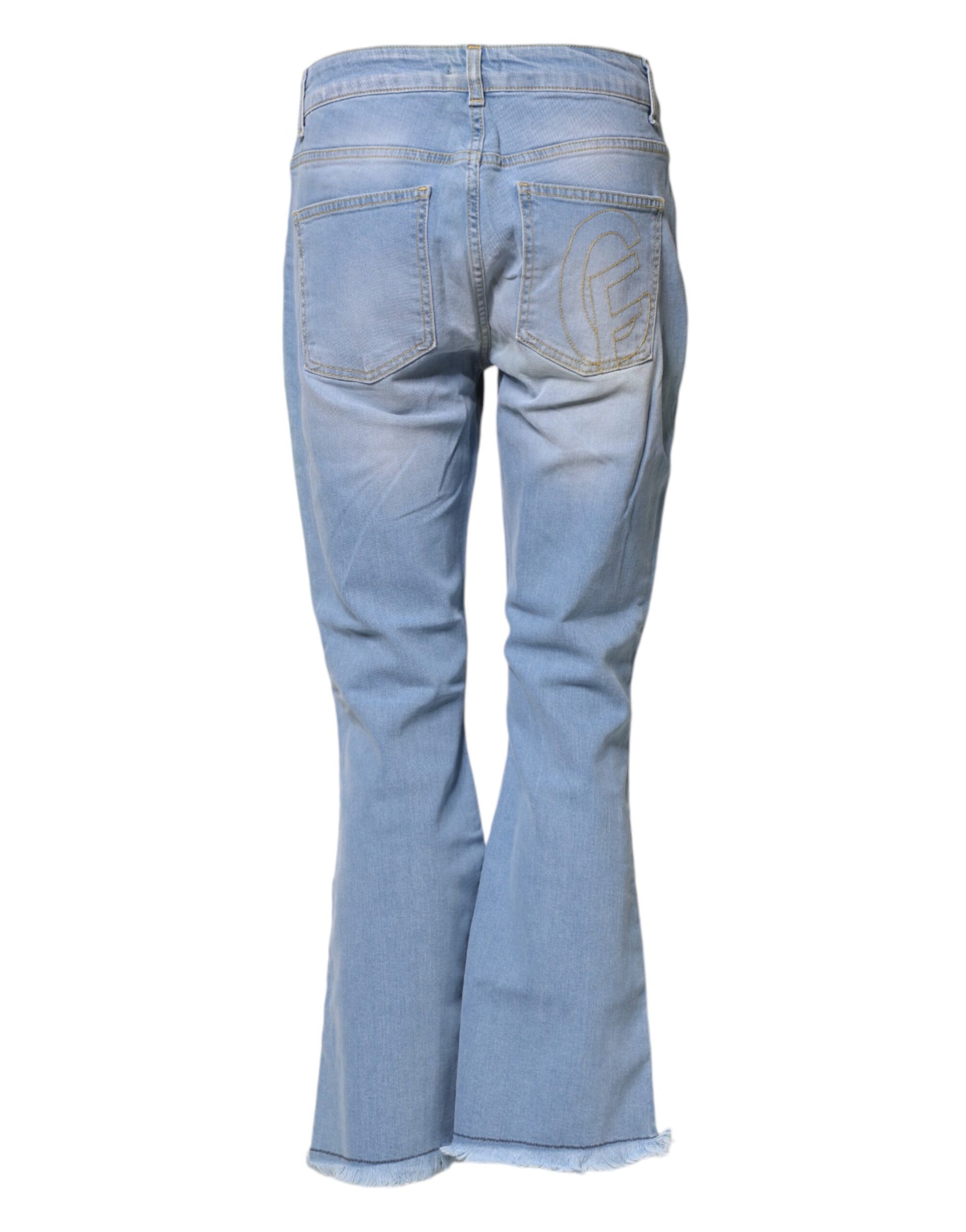 CRISTINAEFFE Jean Bootcut Taille Haute Délavé Bleu Clair