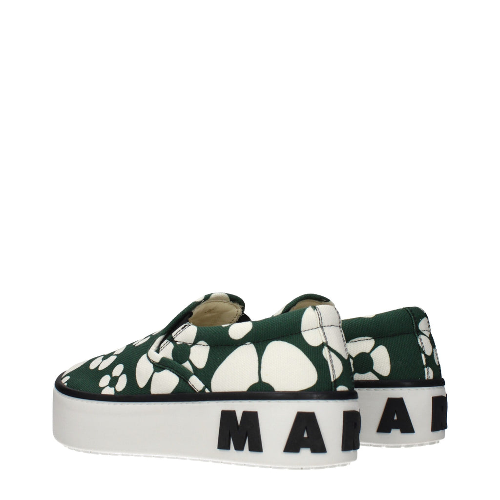 Marni Green Slip On Loafers for Women side view