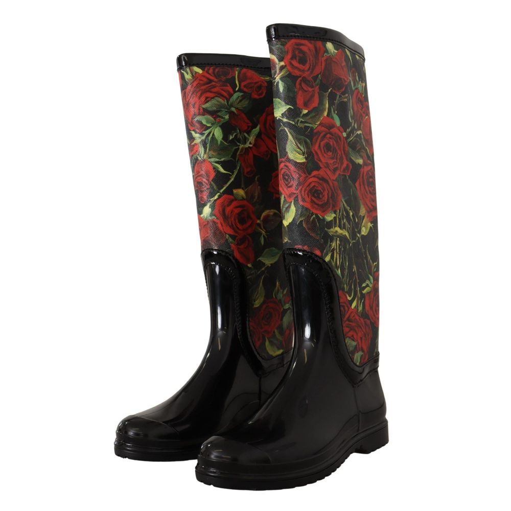 Bottes de pluie Dolce & Gabbana en polychlorure de vinyle noir