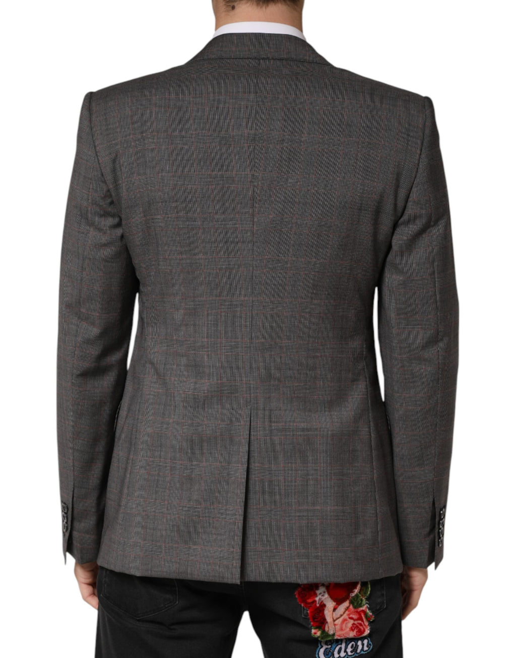 Blazer Dolce & Gabbana gris en laine, droit, à 2 boutons