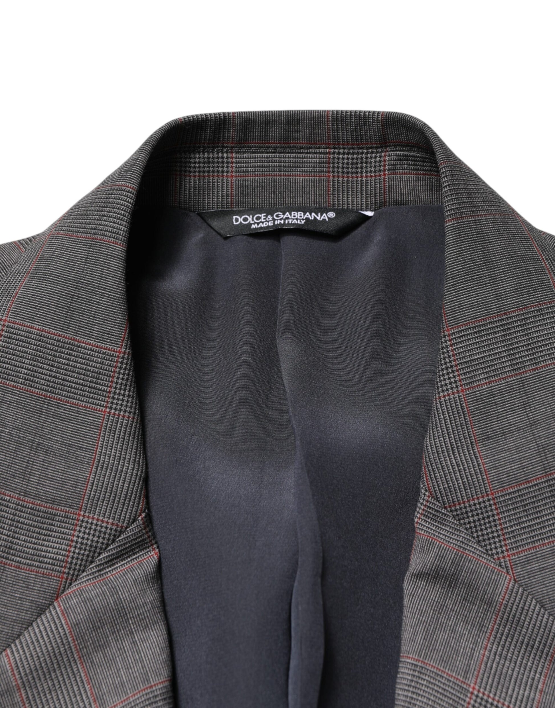 Blazer Dolce & Gabbana gris en laine, droit, à 2 boutons