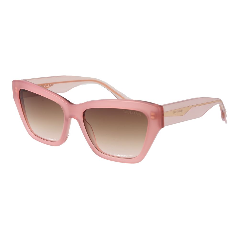 Lunettes de soleil Trussardi en acétate rose