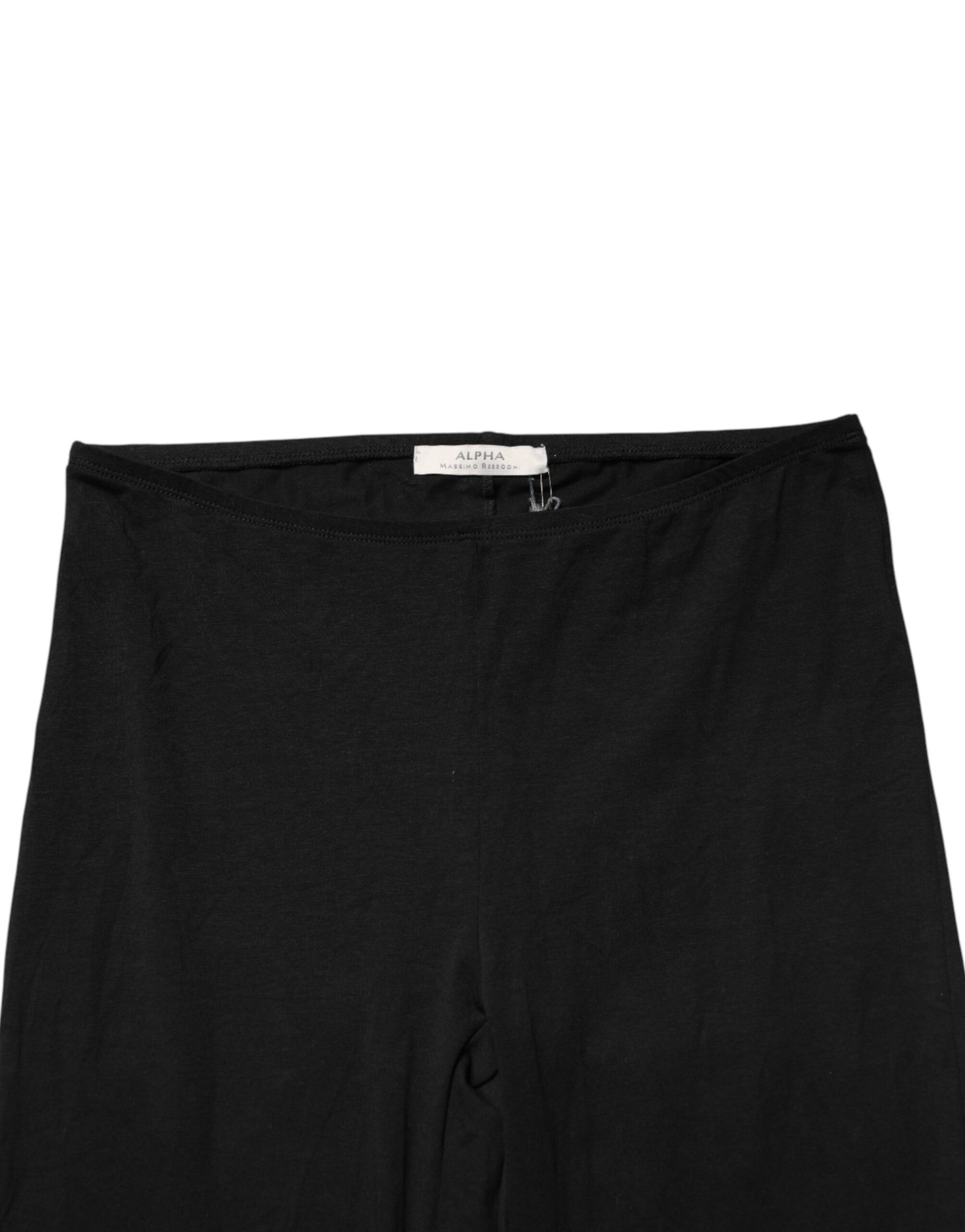 Alpha Massimo Rebecchi Black Cropped Pants for Women side view