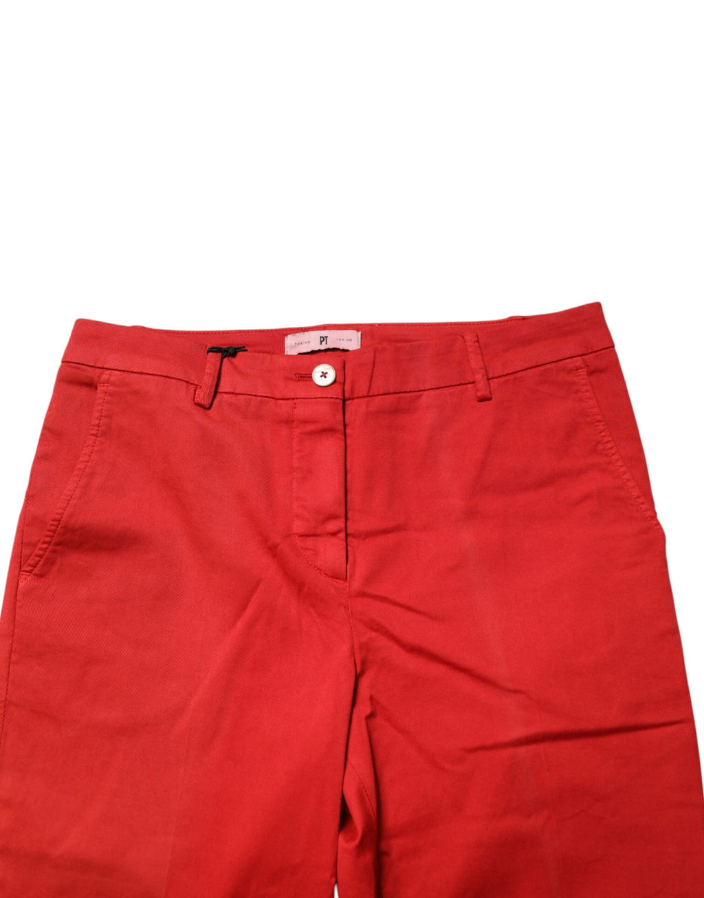 PT Torino Red Flared Pants for Women side view