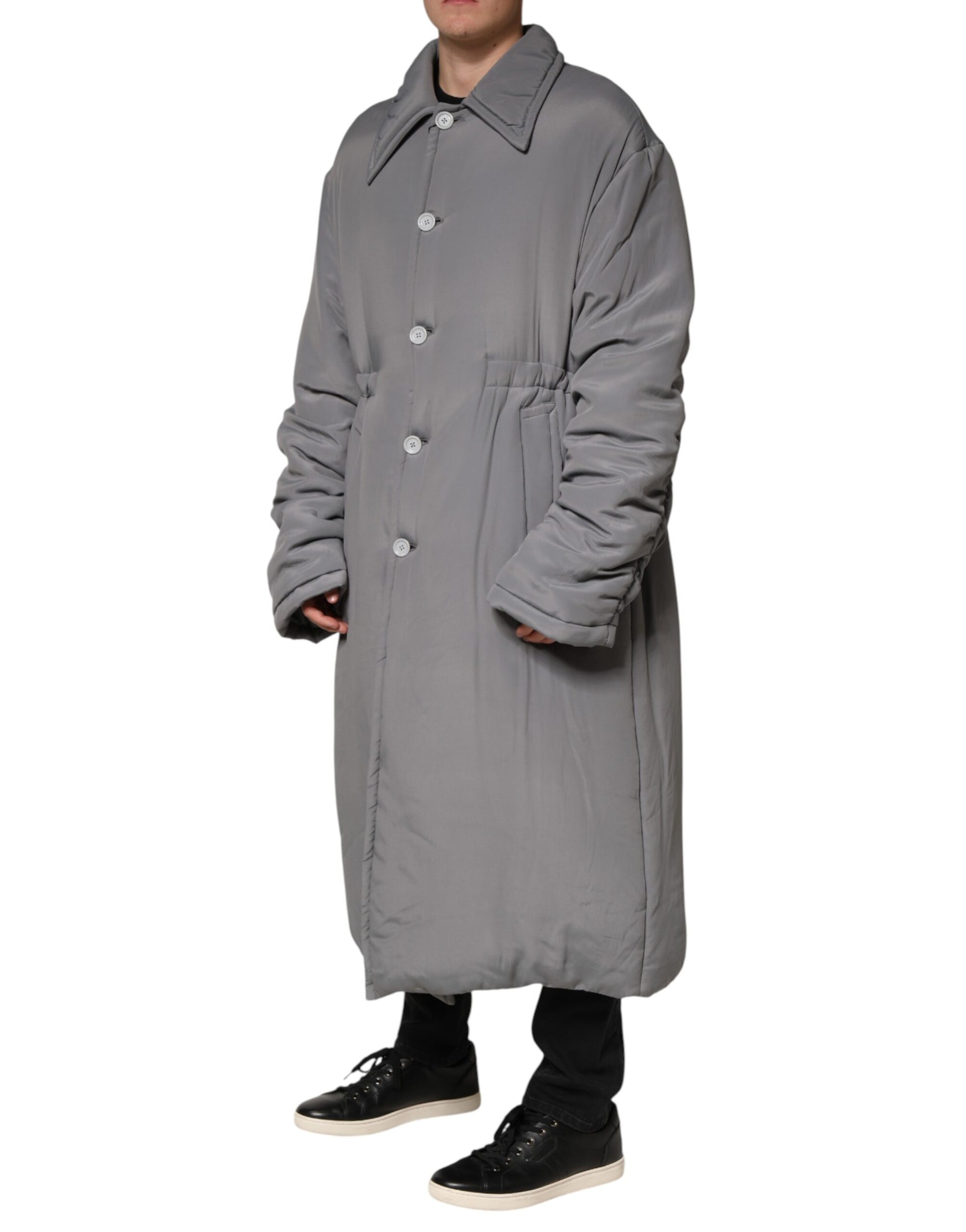 Dolce & Gabbana Grey Coat for Men detail view