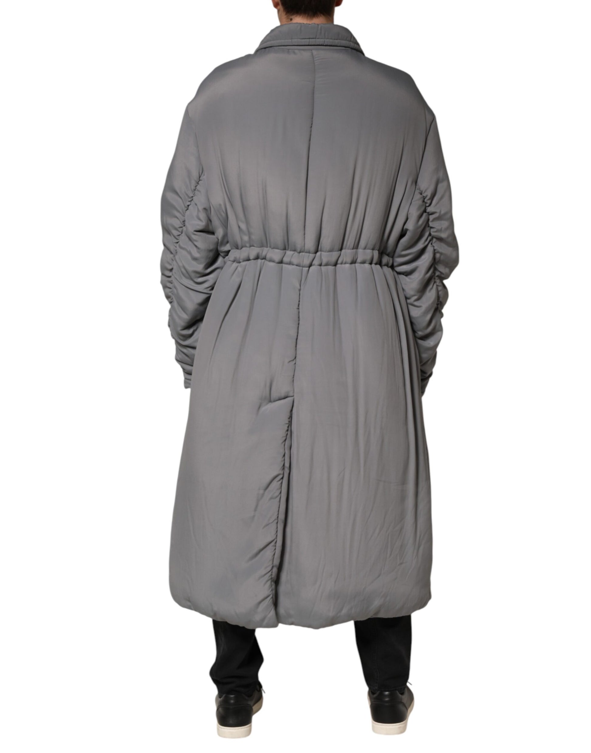 Dolce & Gabbana Grey Coat for Men side view