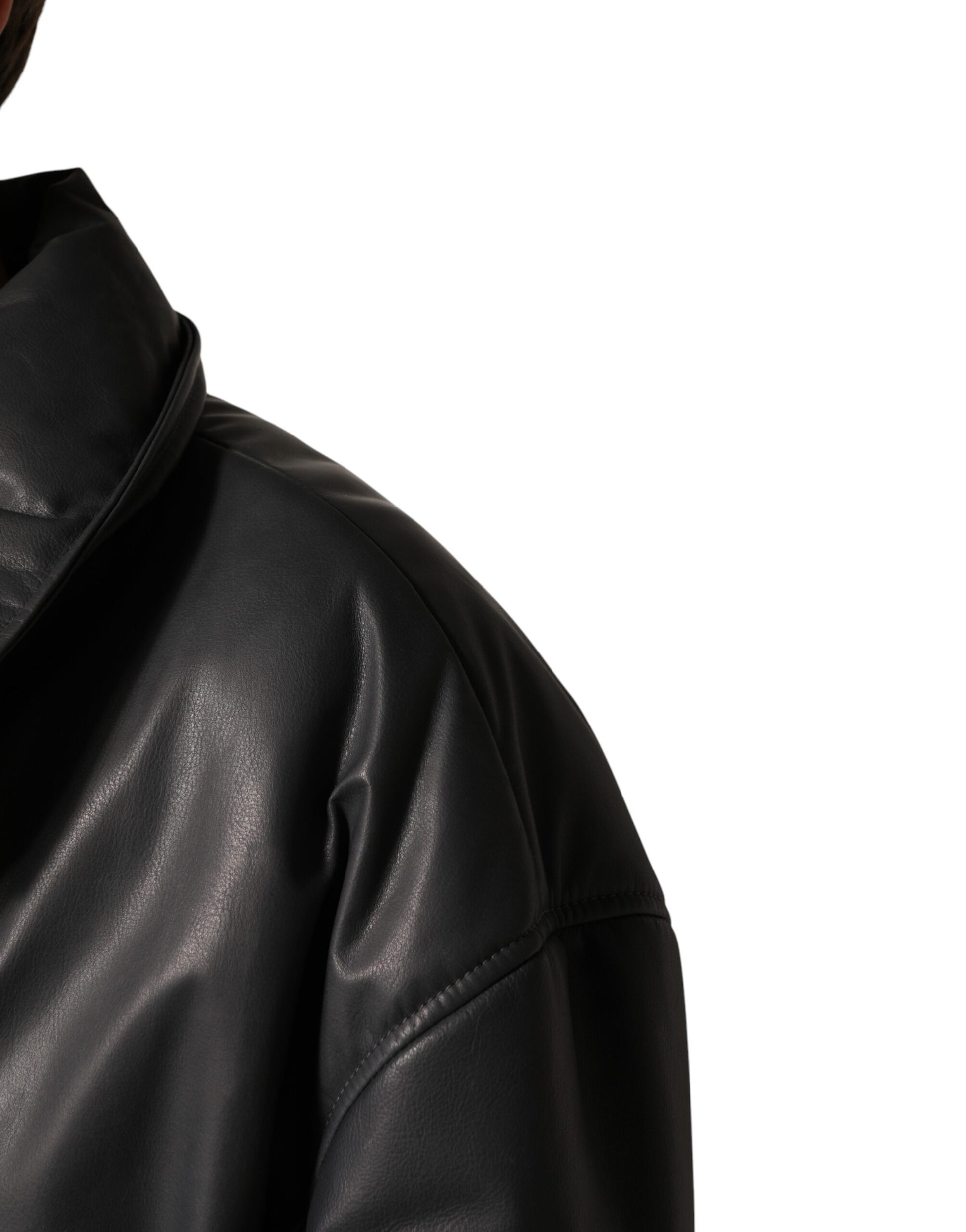 Dolce & Gabbana Black Coat for Men side view
