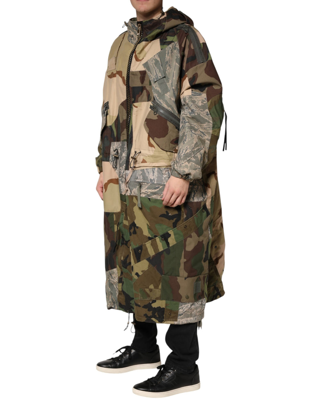 Veste imperméable à capuche camouflage multicolore Dolce & Gabbana