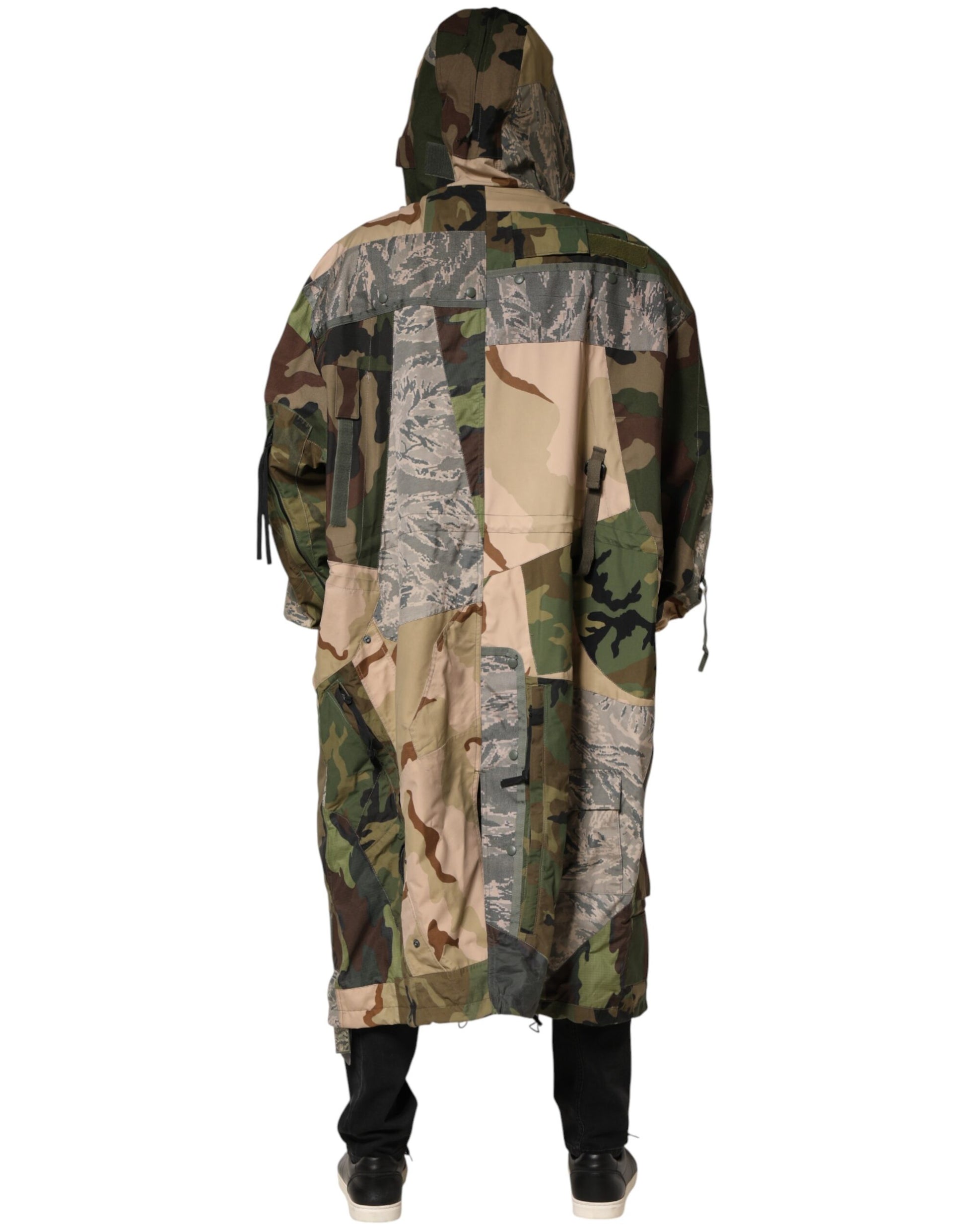 Veste imperméable à capuche camouflage multicolore Dolce & Gabbana