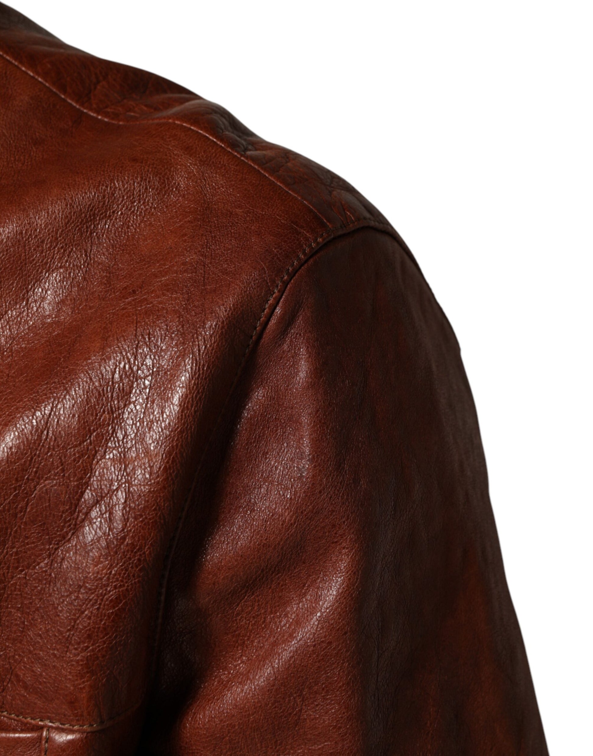 Dolce & Gabbana Brown Biker Jackets for Men additional view