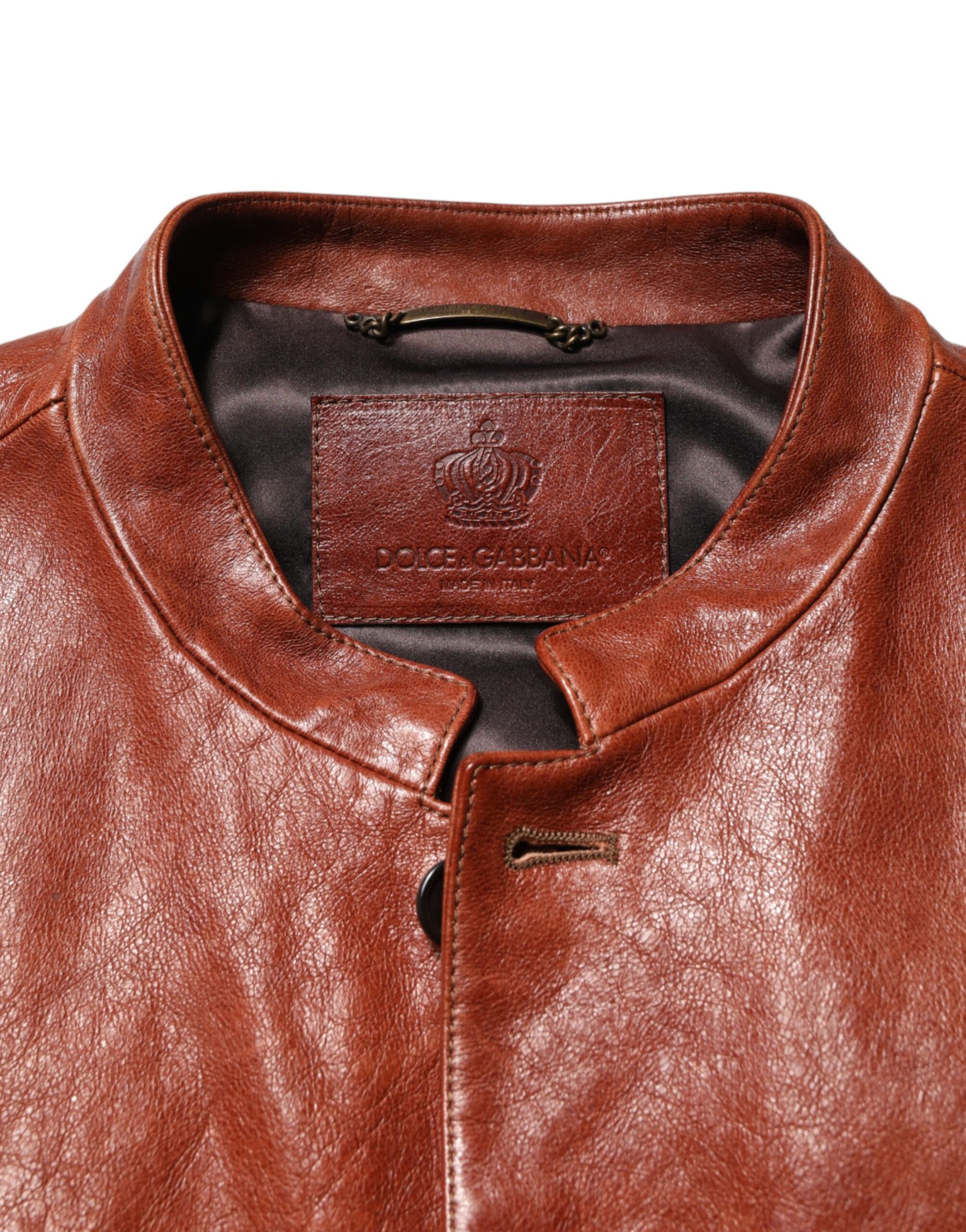 Dolce & Gabbana Brown Biker Jackets for Men additional view