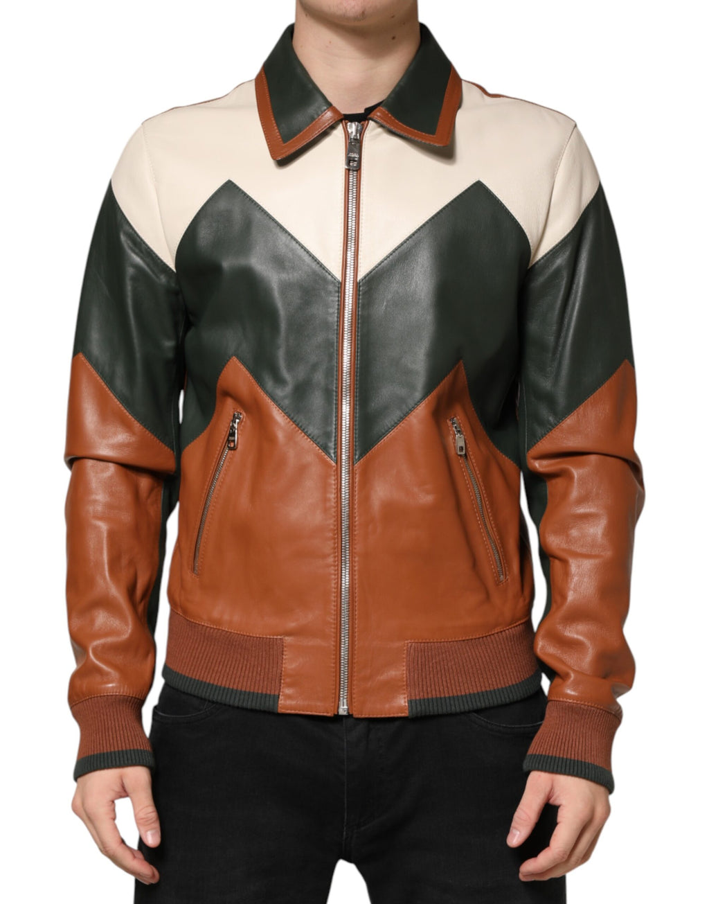 Dolce & Gabbana Multicolor Biker Jackets for Men alternate view