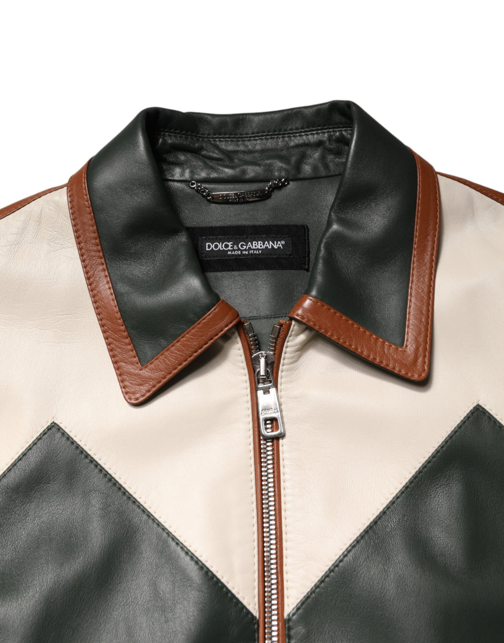 Dolce & Gabbana Multicolor Biker Jackets for Men side view