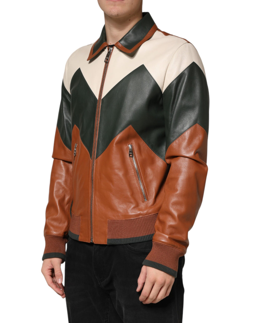 Dolce & Gabbana Multicolor Biker Jackets for Men additional view