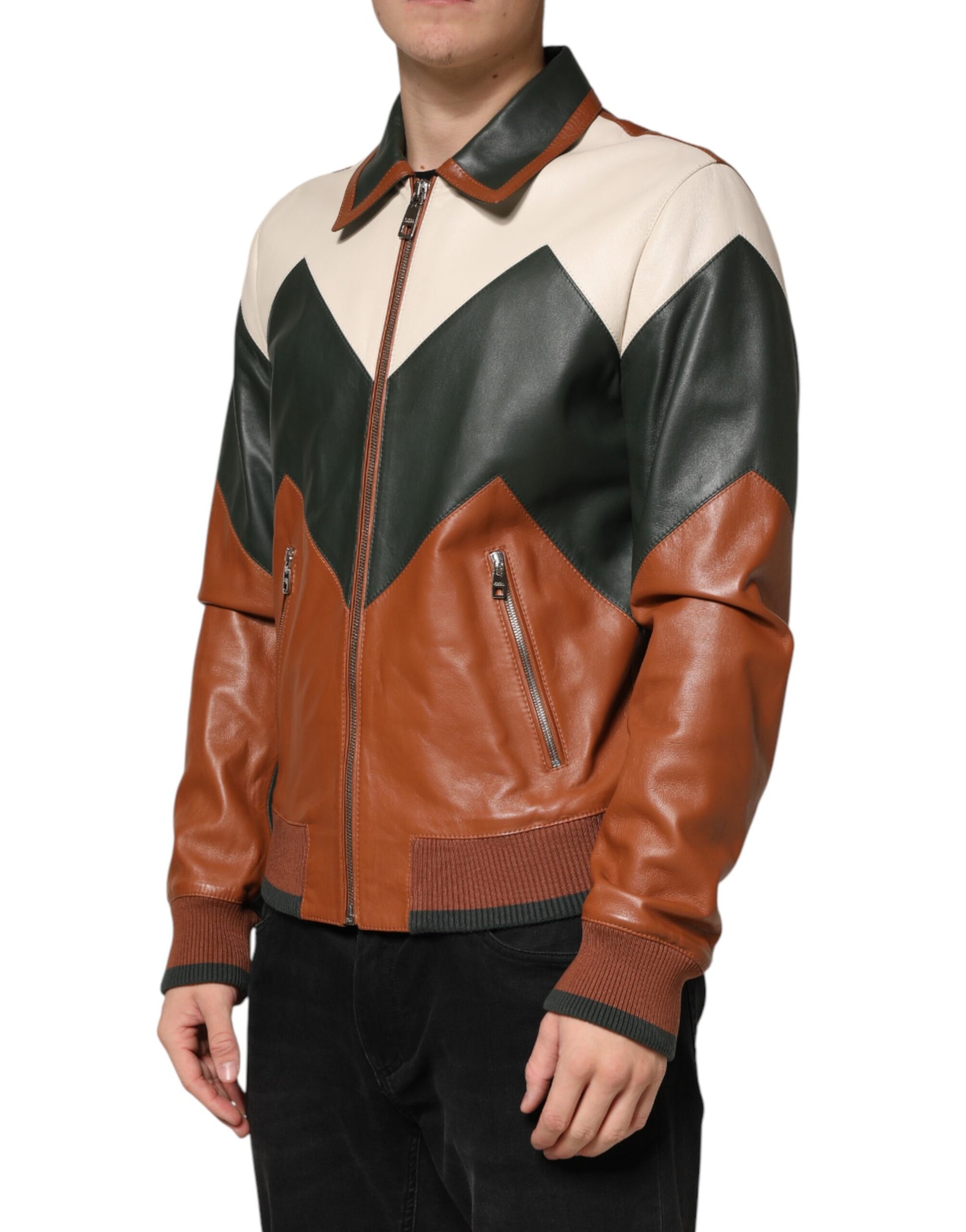 Dolce & Gabbana Multicolor Biker Jackets for Men additional view