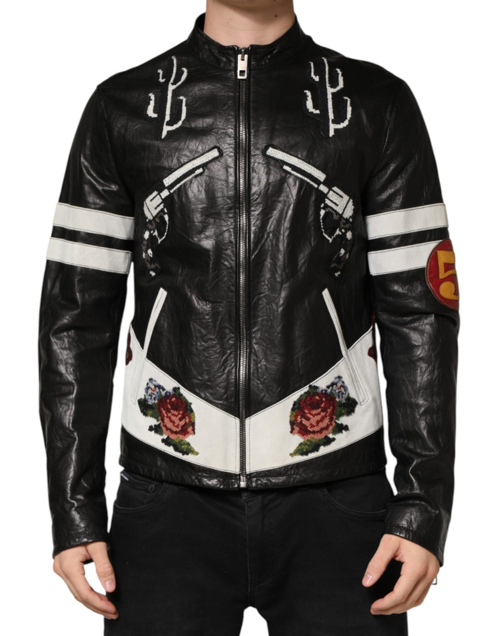 Dolce & Gabbana Black Biker Jackets for Men alternate view