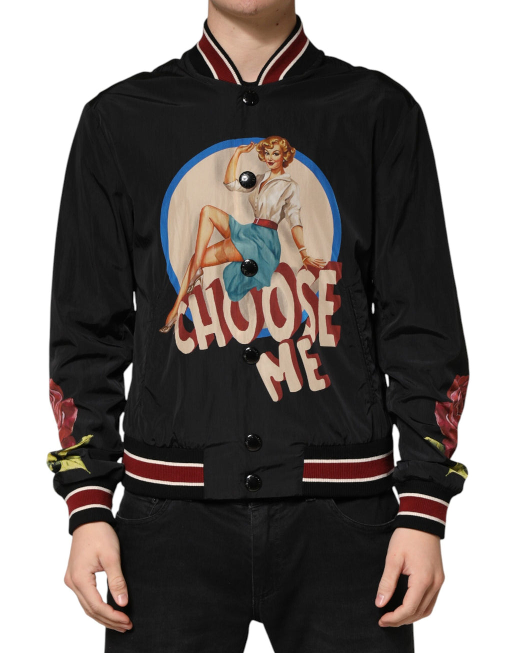 Dolce & Gabbana Black Bomber for Men alternate view