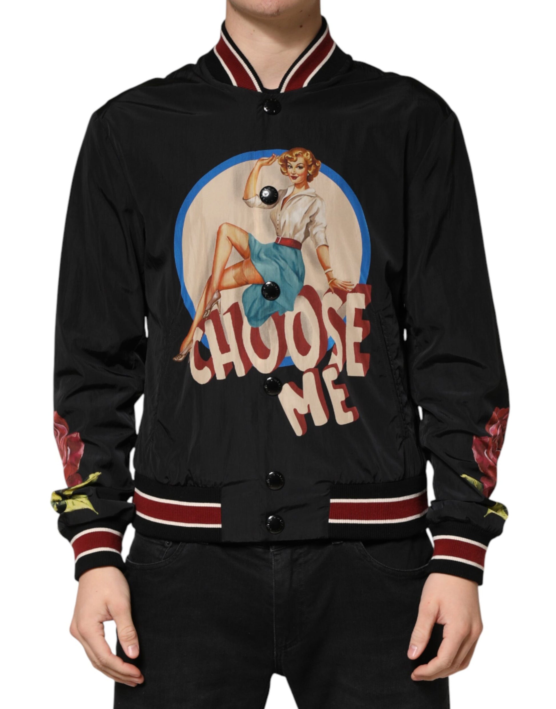 Dolce & Gabbana Black Bomber for Men alternate view