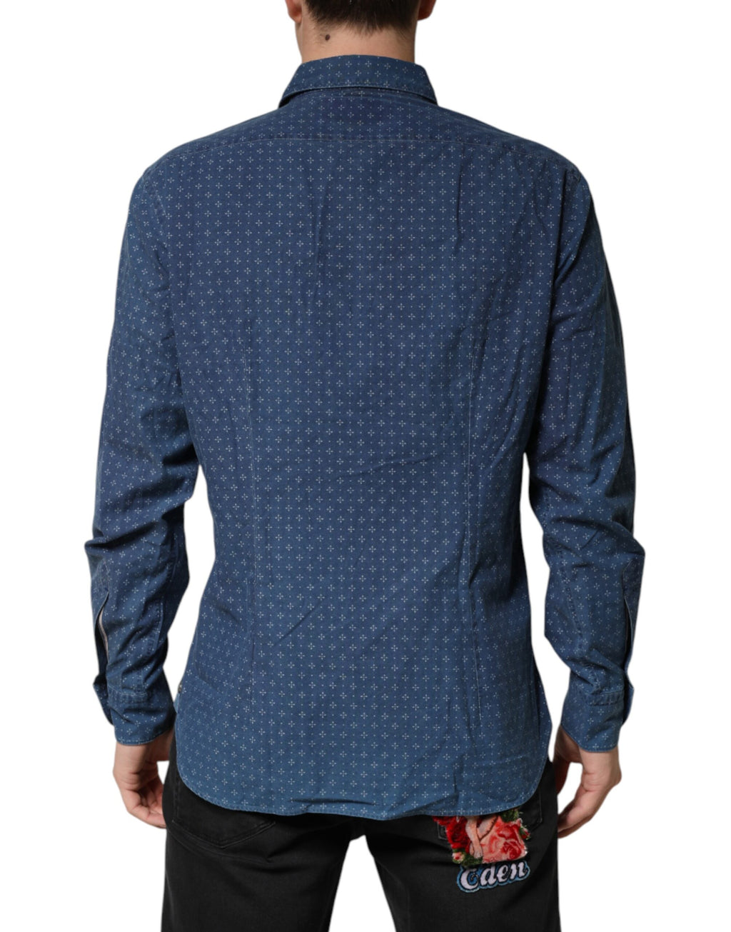 Orian 1968 Blue Dress Shirt for Men side view