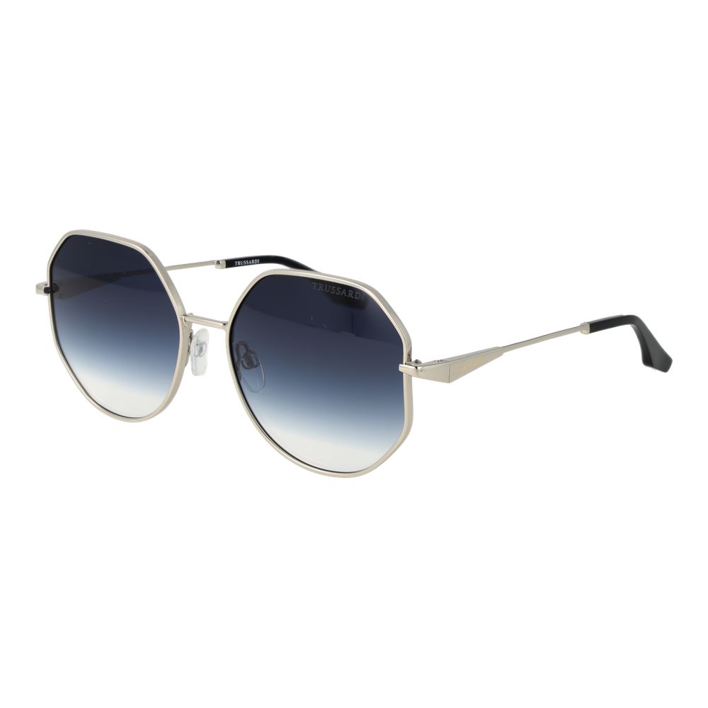 Lunettes de soleil Trussardi en métal argenté