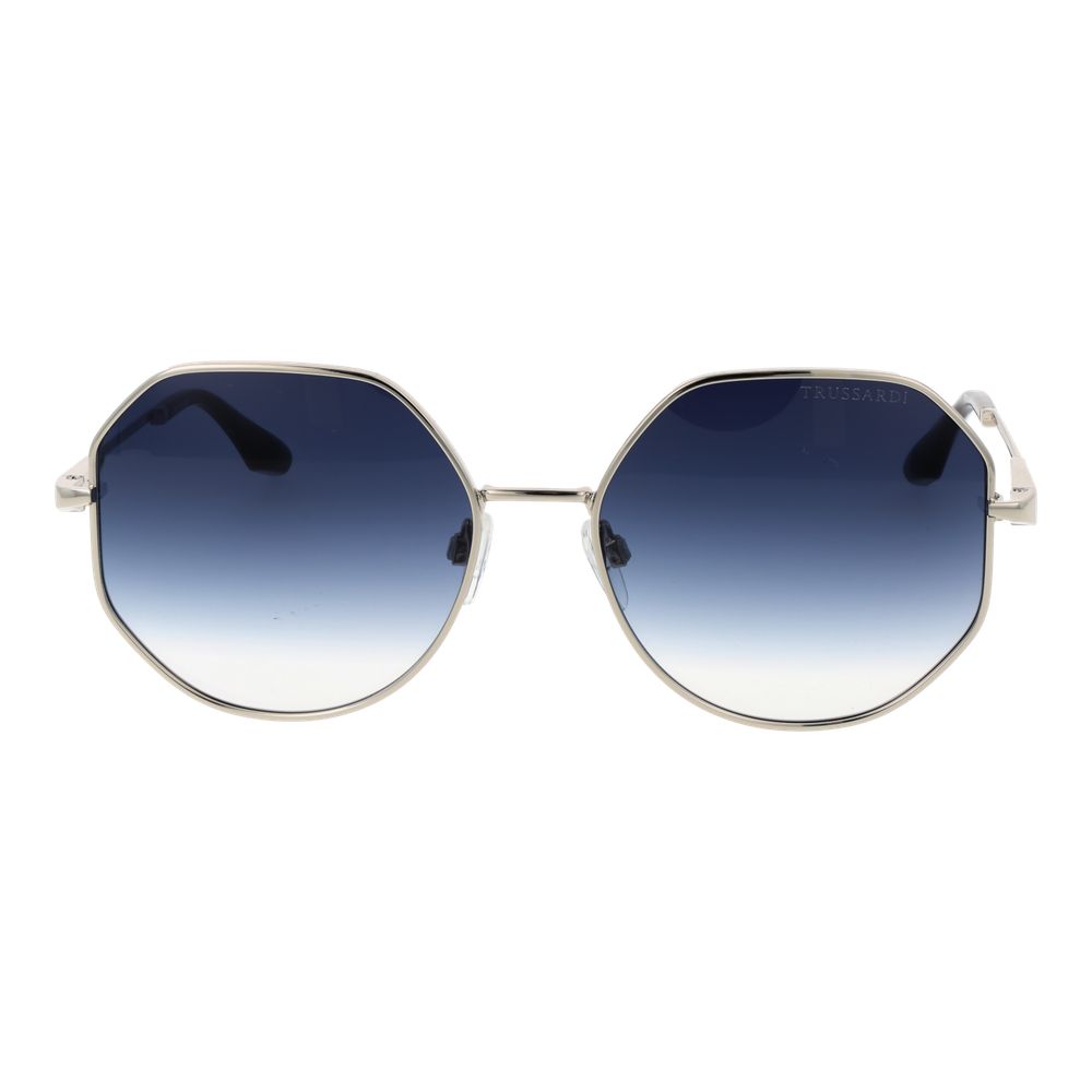 Lunettes de soleil Trussardi en métal argenté