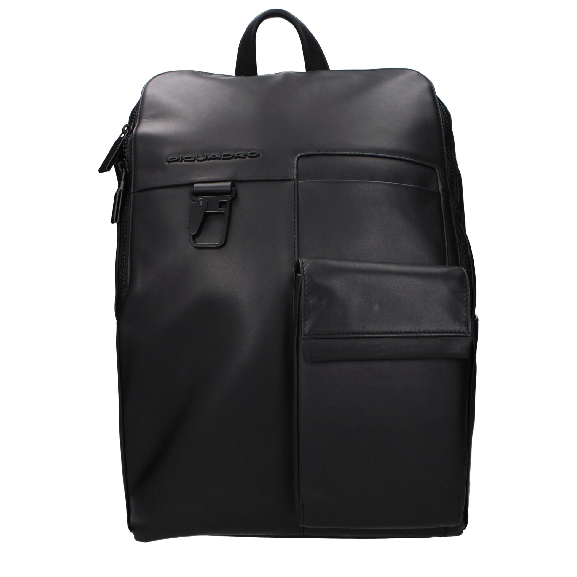 Piquadro Black Leather Backpack