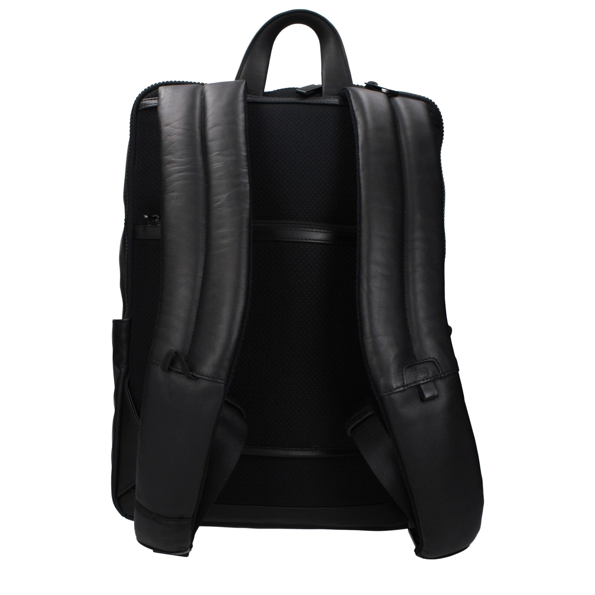 Piquadro Black Leather Backpack