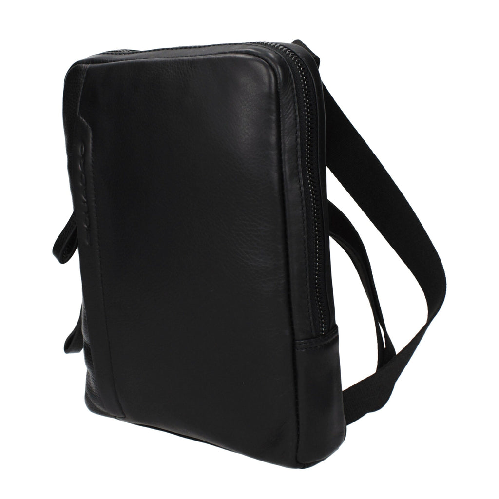 Piquadro Black Leather Crossbody Bag