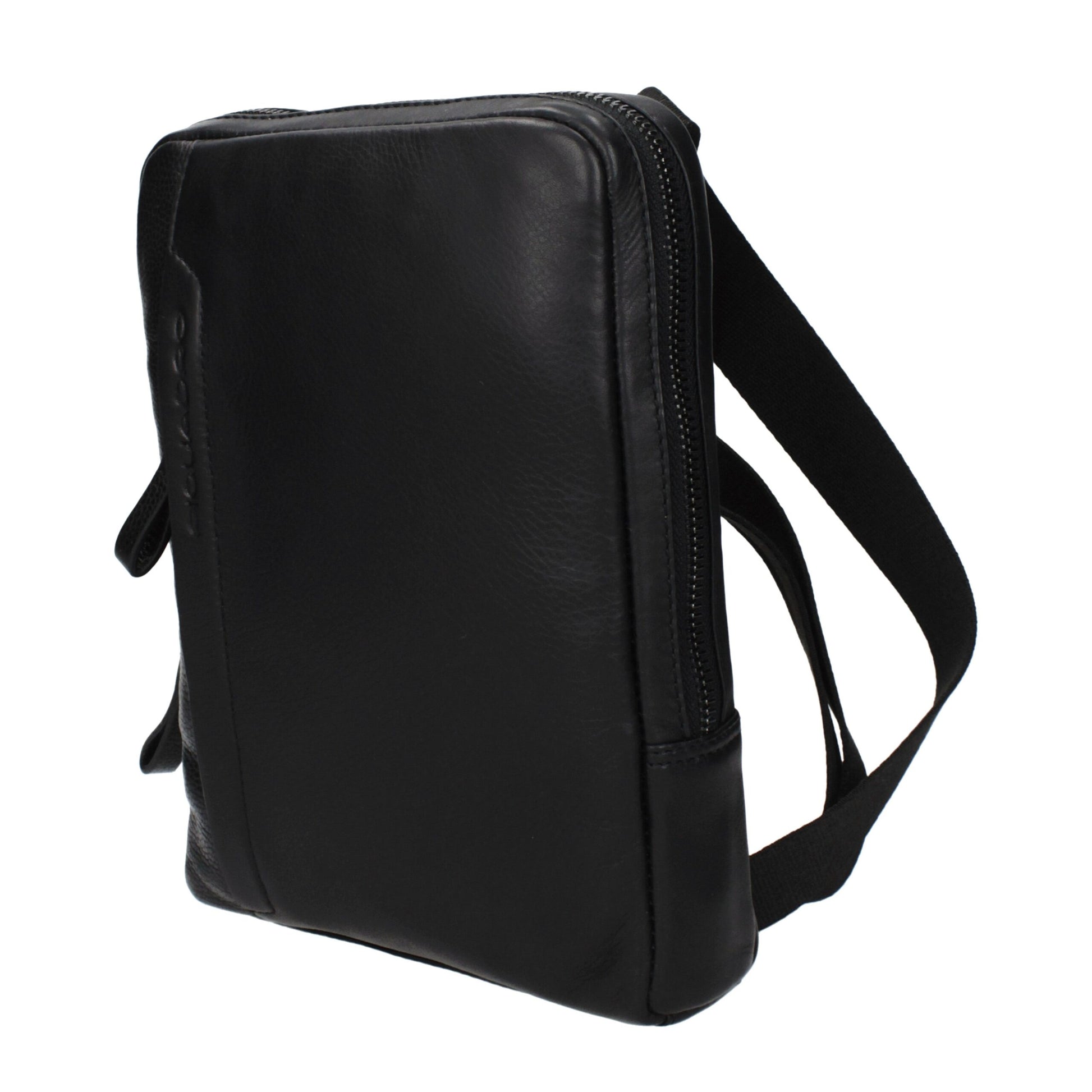 Piquadro Black Leather Crossbody Bag
