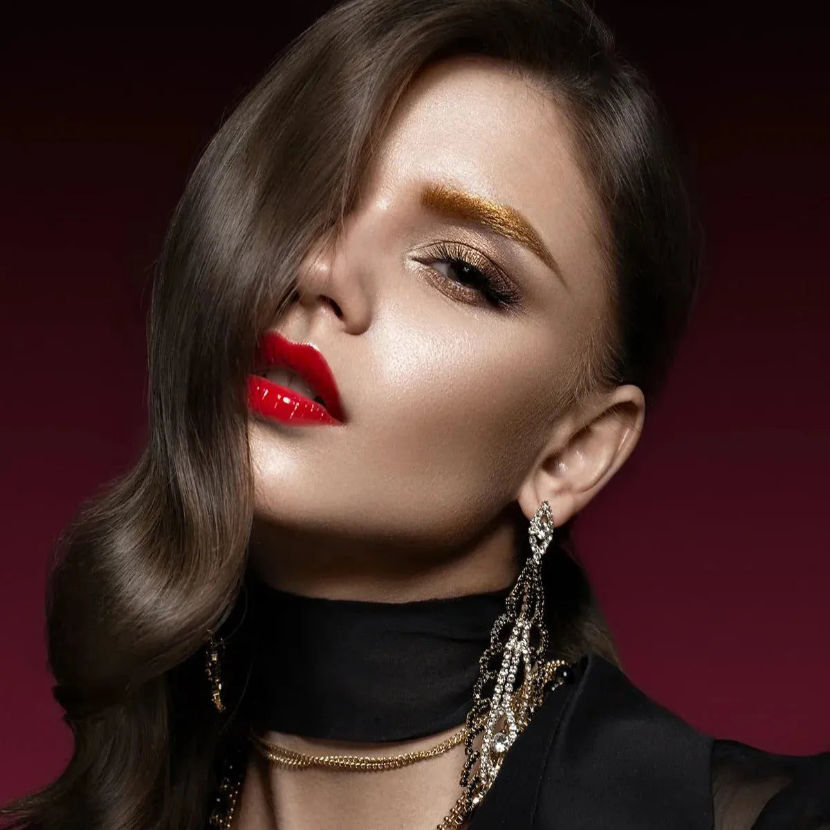 Woman wearing luxury jewelry